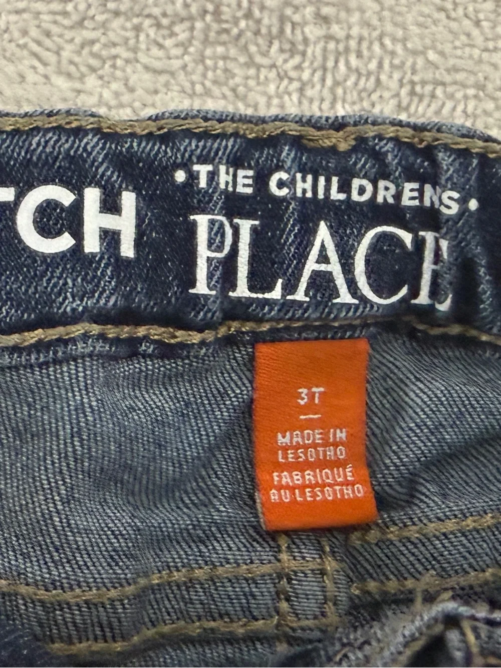 The Children's Place Boys Slim Straight Jeans in Dark Blue Wash
